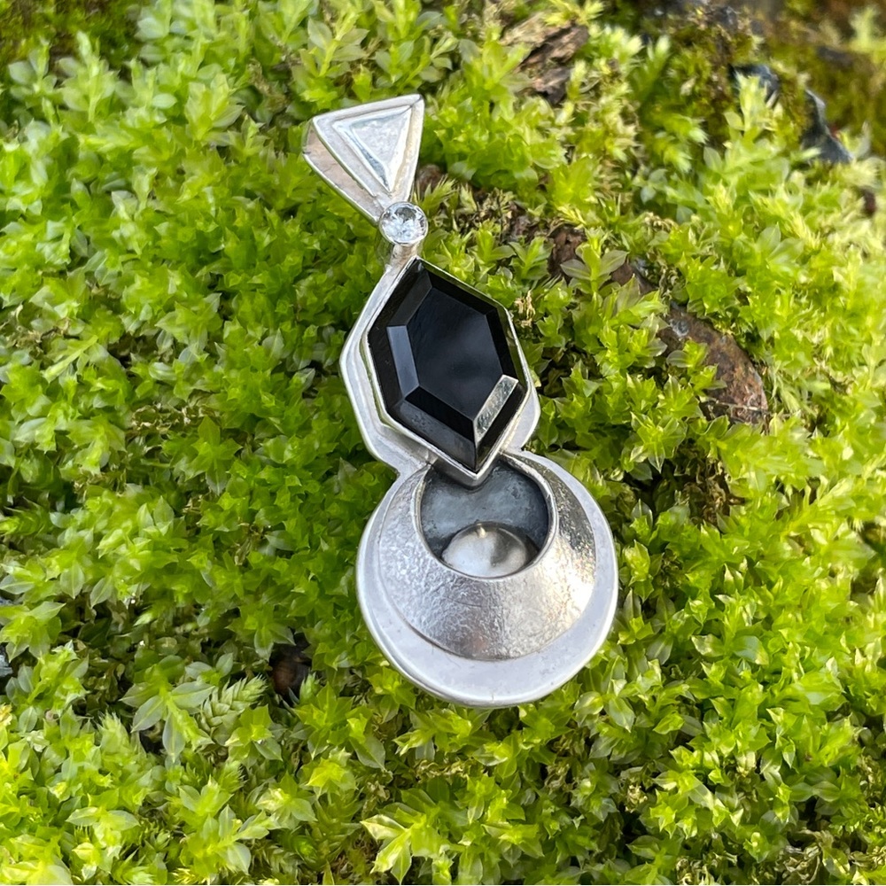 Onyx Necklace Sterling Silver 925
